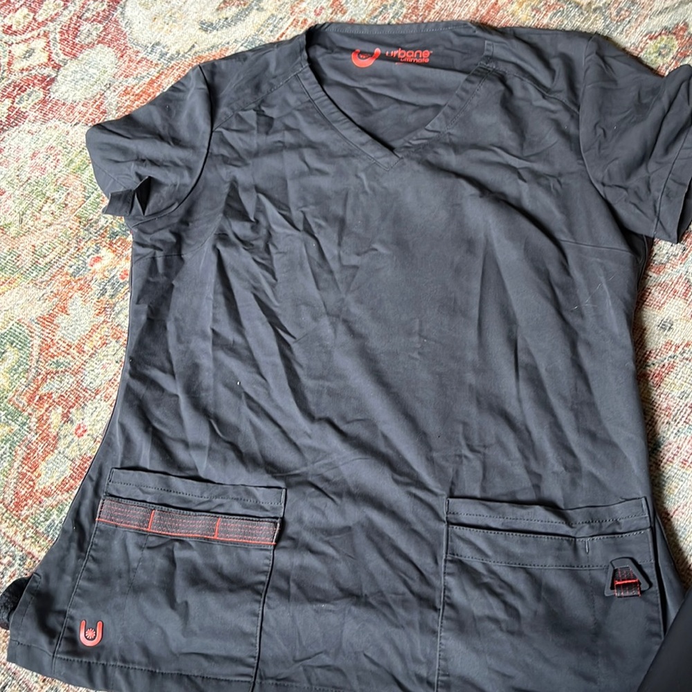 Grey scrub top womens